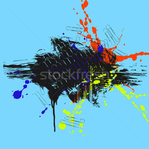 Grunge doku sanat siluet bağbozumu model Stok fotoğraf © alekup
