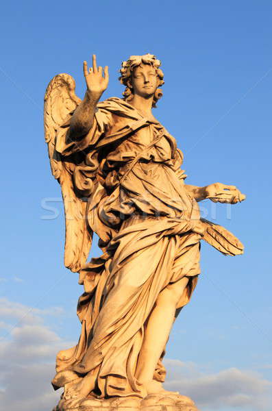 Błogosławieństwo anioł posąg święty most Rzym Zdjęcia stock © alessandro0770