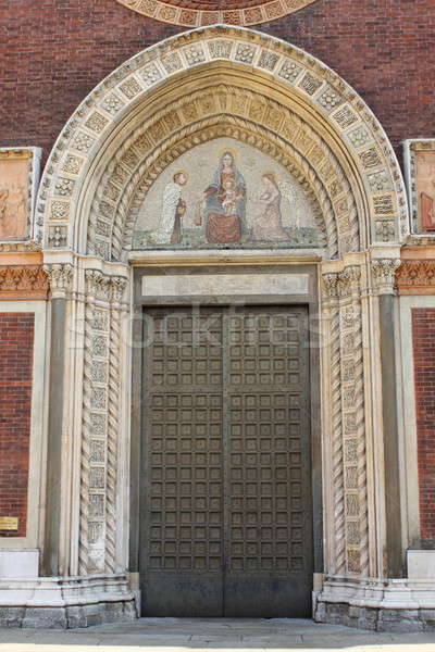 Eingang Tür Stil Kirche karminrot Stock foto © alessandro0770