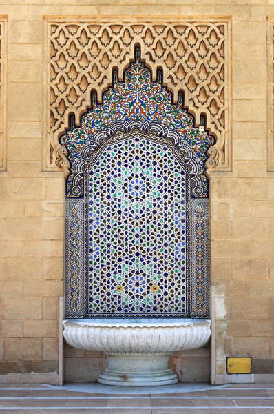 Moroccan fountain with mosaic tiles Stock photo © alessandro0770