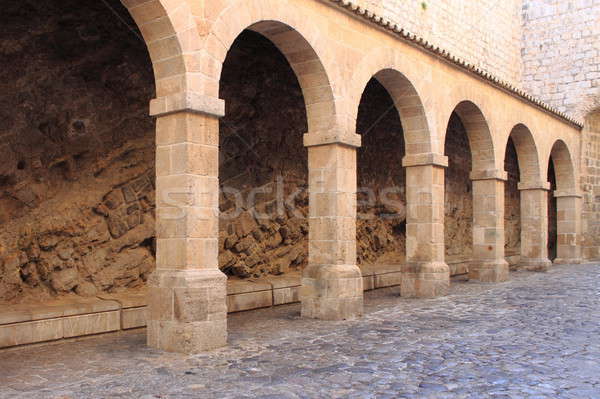Colonnade in Ibiza Town Stock photo © alessandro0770