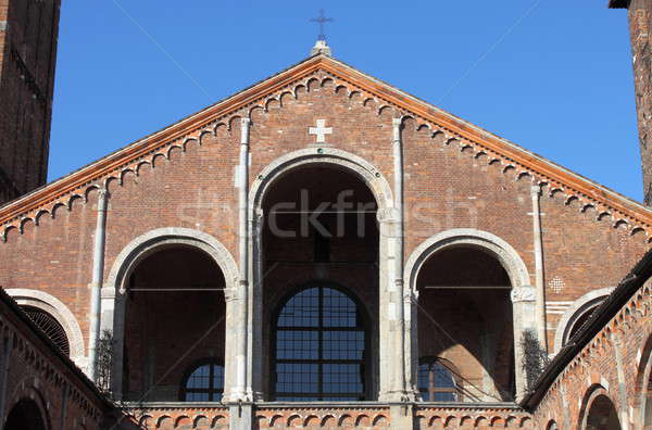 Facade of Saint Ambrogio cathedral Stock photo © alessandro0770