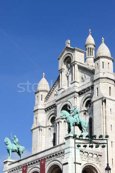 Fatada bazilica Paris Franta constructii artă Imagine de stoc © alessandro0770