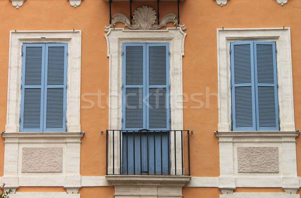 Italien style bâtiment bois fenêtre [[stock_photo]] © alessandro0770