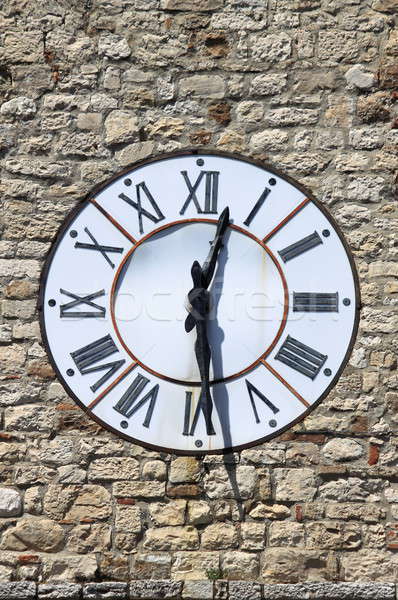Horloge tour art tuiles style briques Photo stock © alessandro0770