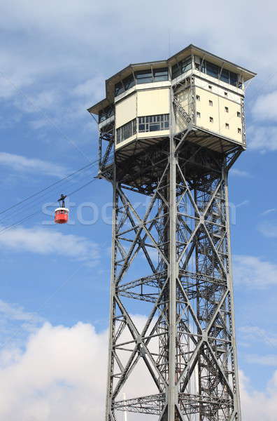 ケーブル 車 塔 バルセロナ スペイン 市 ストックフォト © alessandro0770