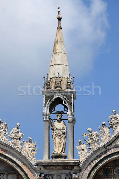 Barock Statue Kathedrale Venedig Italien Stock foto © alessandro0770
