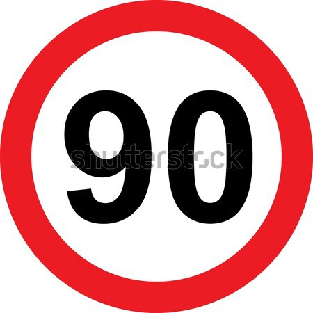90 speed limitation road sign Stock photo © alessandro0770