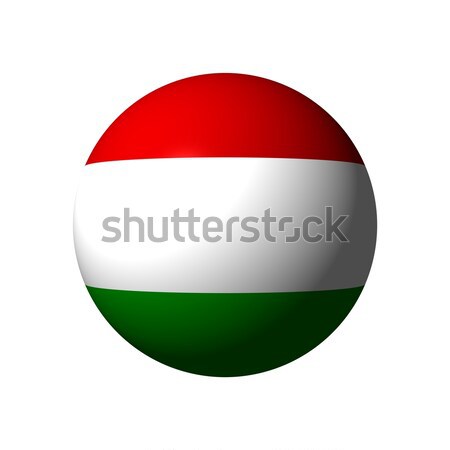 Gömb zászló Magyarország nemzet zöld labda Stock fotó © alessandro0770
