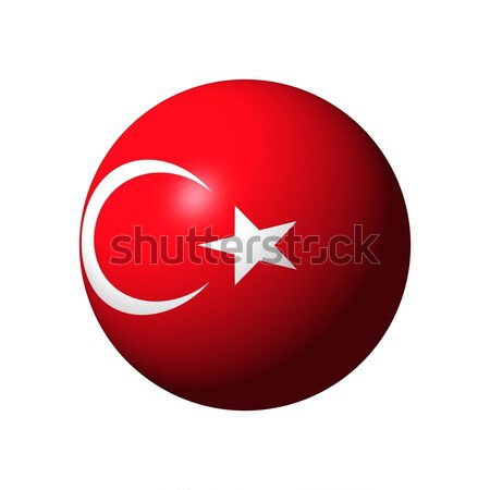 Gömb zászló Törökország nemzet labda fehér Stock fotó © alessandro0770