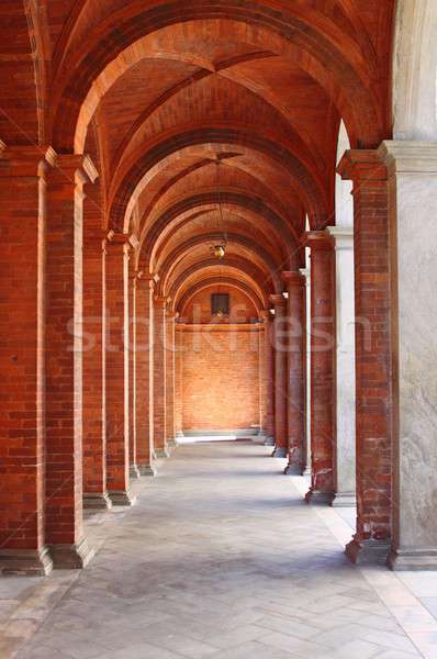 Stil Bina kilise tuğla mimari tünel Stok fotoğraf © alessandro0770