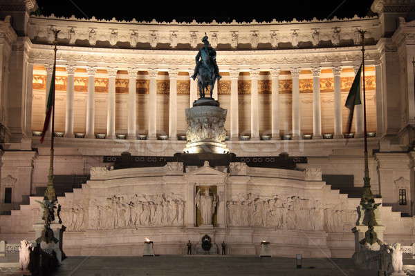 Győztes éjszaka Róma épület építkezés tájkép Stock fotó © alessandro0770