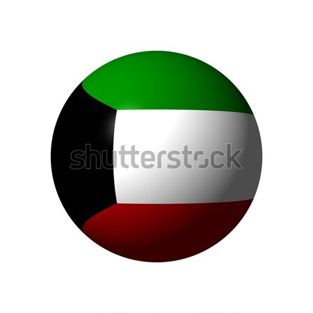 Stockfoto: Bol · officieel · vlag · Koeweit · natie · bal