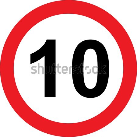 10 speed limitation road sign Stock photo © alessandro0770