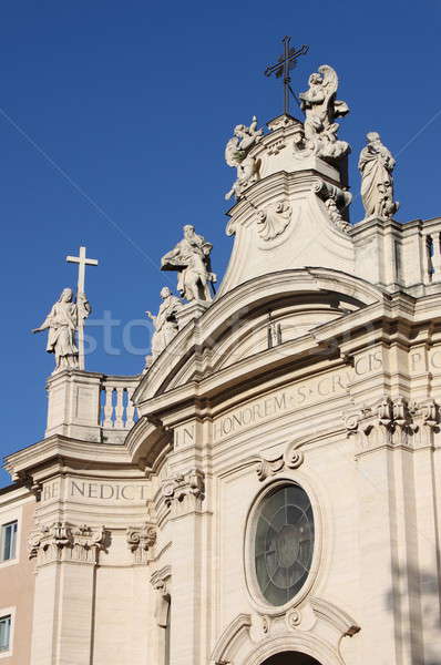 Cross Gerusalemme basilica Roma facciata Foto d'archivio © alessandro0770