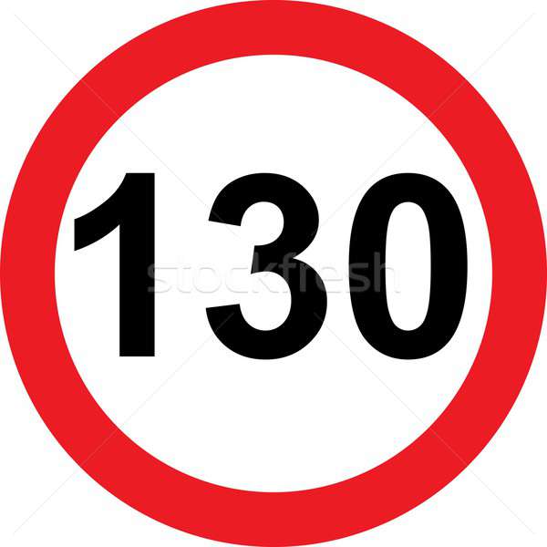 130 speed limitation road sign Stock photo © alessandro0770