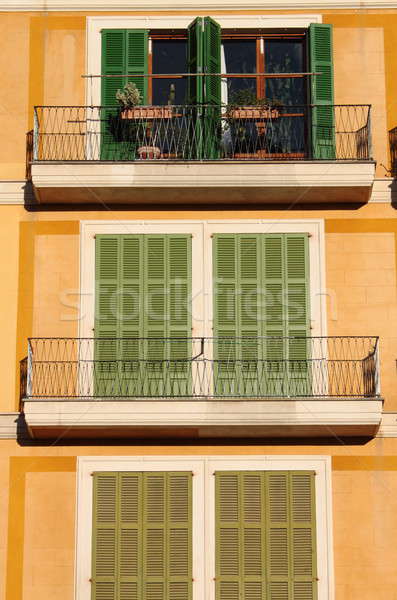 Squared windows with balcony Stock photo © alessandro0770