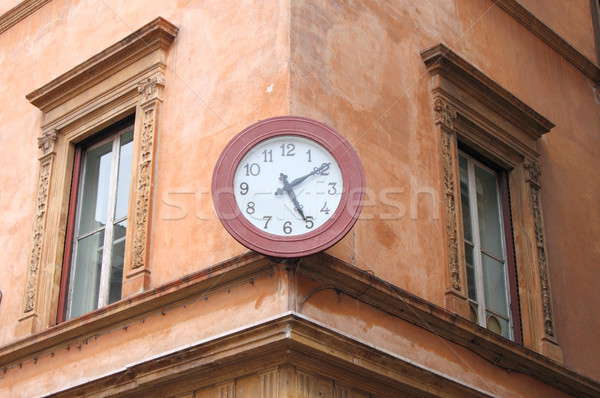 Foto stock: Antigua · pared · reloj · palacio · Roma · Italia