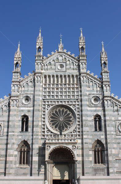 Homlokzat katedrális Olaszország gótikus tájkép kék Stock fotó © alessandro0770