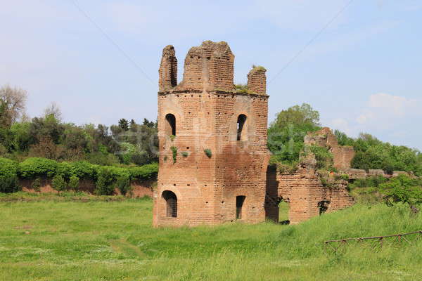 Mausoleu Roma Italia roşu arhitectură circ Imagine de stoc © alessandro0770