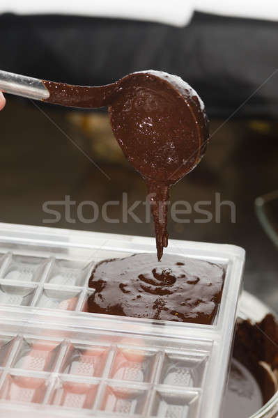 Ingredients for preparation of artisanal chocolate bar  Stock photo © AlessandroZocc