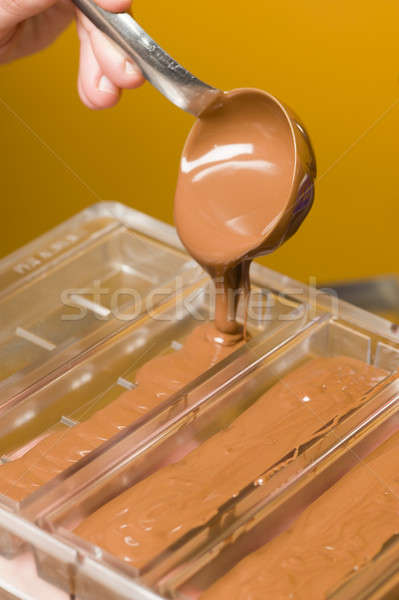 Foto stock: Ingredientes · preparação · misto · chocolate · bar