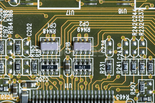 Elektronikus tábla zöld arany számítógép technológia Stock fotó © AlessandroZocc