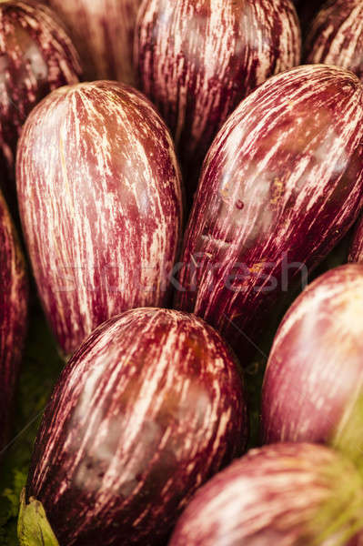 striped eggplants on display Stock photo © AlessandroZocc