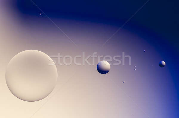 Öl Tropfen Wasseroberfläche Planeten Textur abstrakten Stock foto © AlessandroZocc