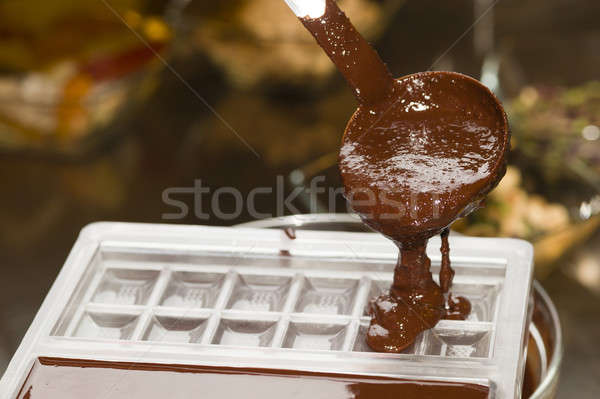 Ингредиенты подготовка смешанный шоколадом Бар Сток-фото © AlessandroZocc
