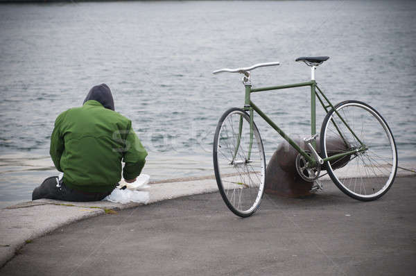 одиночество морем банка Сток-фото © AlessandroZocc