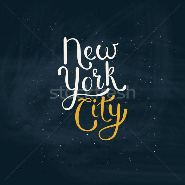 紐約市 綠色 板 簡單 文本 設計 商業照片 © alevtina