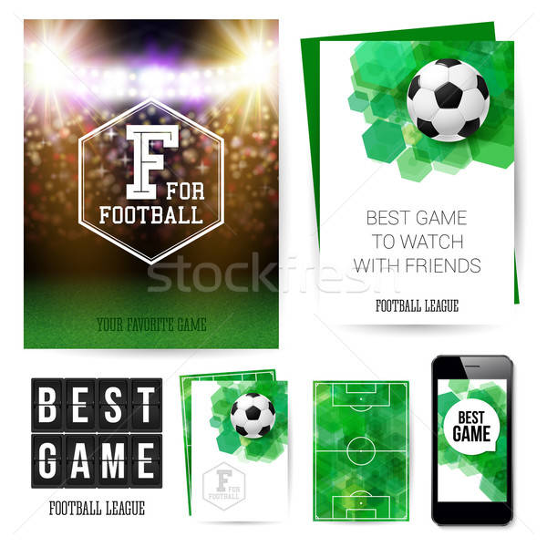 Identity design for Your football club. Set of blanks, business  Stock photo © alevtina