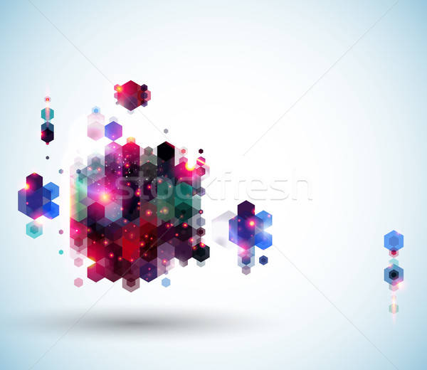 Glossy abstract page layout for Your presentation. Stock photo © alevtina