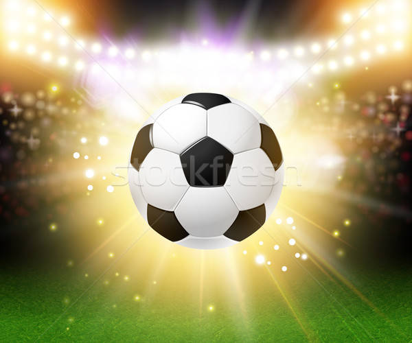 Abstract soccer football poster. Stadium background with bright  Stock photo © alevtina