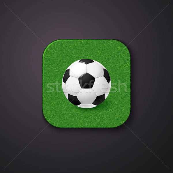 Voetbal voetbal icon gestileerde zoals mobiele Stockfoto © alevtina