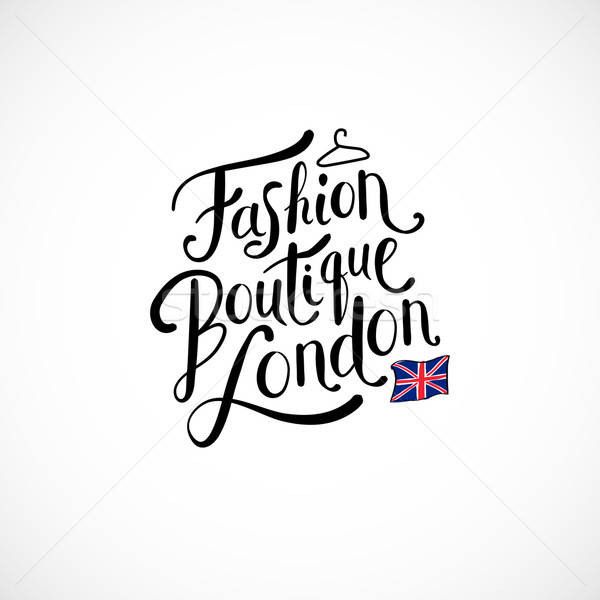 Moda boutique Londres branco simples texto Foto stock © alevtina