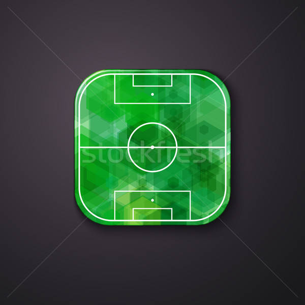 Football soccer icon stylized like mobile app. Vector illustrati Stock photo © alevtina