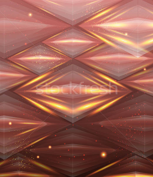Abstract hexagon pattern. Beige and golden shiny background. Stock photo © alevtina