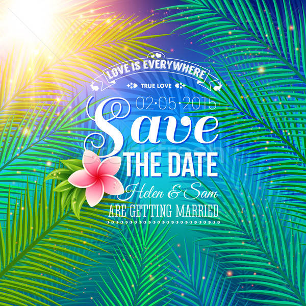 Save the Date Concept with Nature Style Stock photo © alevtina