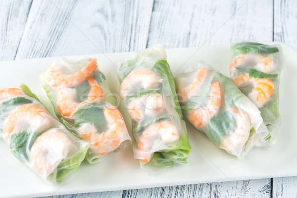 Shrimp rice paper rolls Stock photo © Alex9500