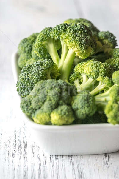 Fresh broccoli on the white bowl Stock photo © Alex9500
