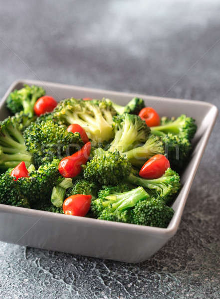 Bowl of broccoli and chili stir-fry Stock photo © Alex9500