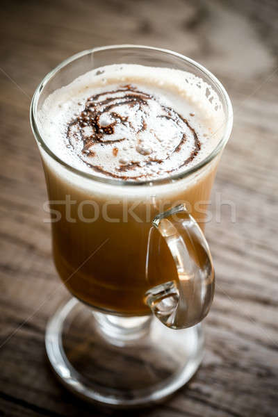 Glass mug with cappuccino Stock photo © Alex9500