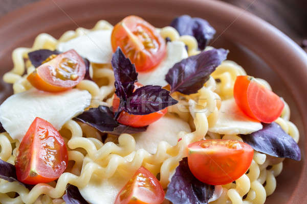 Fusilli lunghi with cheese and cherry tomatoes Stock photo © Alex9500