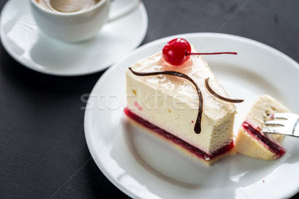 Framboise cheesecake sweet cerise alimentaire chocolat Photo stock © Alex9500