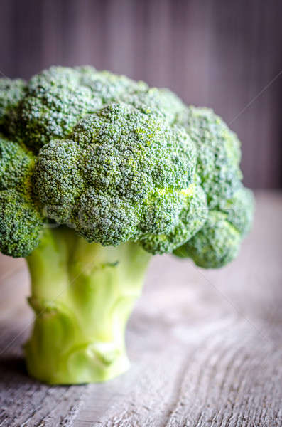 Fresh broccoli on the wooden table Stock photo © Alex9500