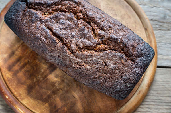 Stock photo: Loaf of banana-chocolate bread