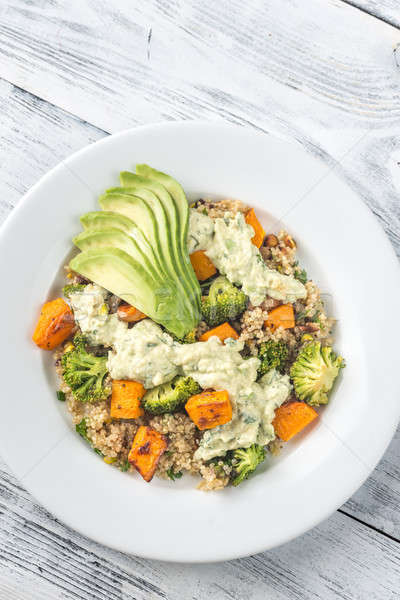 Quinoa salad with roasted vegetables and fresh avocado Stock photo © Alex9500