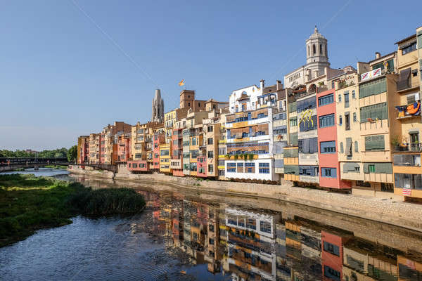 Pittoresque maisons Espagne rivière maison bâtiment [[stock_photo]] © Alex9500